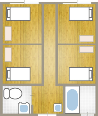 4人室間取り図